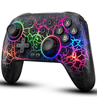 Controlador de juegos con luz RGB GAMINJA BT 2,4G para Switch, PC, juegos Android, Joysticks inalámbricos, vibración, Gamepad de seis ejes