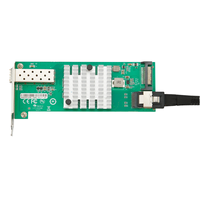 Lekuo LRES2221PF-SFP+ X520-DA1 Adaptor Jaringan Internal 10Gbps M.2 Port Tunggal 10GbE Intel JL82599EN Chip Antarmuka NGFF Berkabel