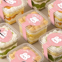 Étiquettes adhésives rondes longues pour pâtisserie - Autocollants de scellage en papier couché pour emballage de desserts et gâteaux, décoratifs DIY
