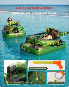 Flotador Inflable de Camuflaje Personalizado al por Mayor Directo de Fábrica con Cañón de Agua, para Adultos y Niños, para Fiestas en Lago y Playa - Product Image 6