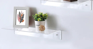 Étagères murales modernes en acrylique à 4 niveaux, présentoirs transparents multifonctionnels pour discours publics, livres, photos et découpe - Product Image 3