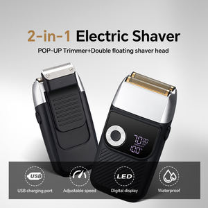 เครื่องโกนหนวดไฟฟ้าแบบชาร์จ Type-C พร้อมใบมีดคู่สำหรับโกนผมและหนวด - Product Image 3