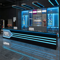 Comptoir de réception de style industriel pour hôtel Esports, KTV et bar de nuit avec éclairage LED