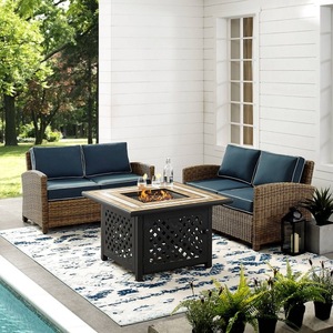 Hiện Đại Ngoài Trời Đồ Nội Thất Patio Mọi Thời Tiết Wicker Mây Cắt Sofa Đặt Nhôm Khung Bàn Trà Cho Phòng Khách Sân - Product Image 3