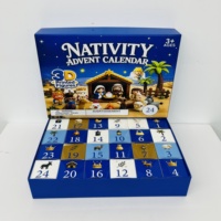 Calendrier de l'Avent de Noël 24 jours avec figurines imprimées en 3D, thème crèche, expédié depuis notre entrepôt aux États-Unis