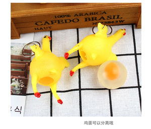 ของเล่นบีบไก่สีเหลือง ไข่ป๊อป ของเล่นตลก ของเล่นบีบสัตว์ ของเล่นคลายเครียด พกพาสะดวก จำหน่ายจำนวนมาก - Product Image 2