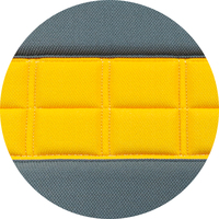 Tissu de bordure de matelas à motif quadrillé gris et jaune