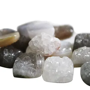 Druzy Agate Cushion Loose Beads Crystal Druzy