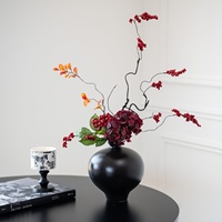 Nieuwe handgemaakte Chinese zijden kunstbloemenset Phalaenopsis Hortensia vintage woonkamer decoratie bloem