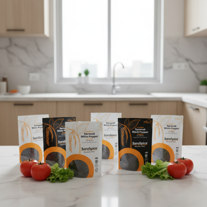 Pochette debout à fenêtre transparente personnalisée excellente performance <span class=keywords><strong>de</strong></span> stockage pour épices condiments assaisonnement paquets en plastique PE - Product Image 2