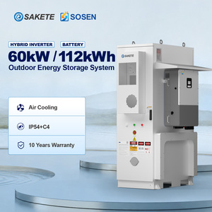 Système de stockage de batterie solaire intégré Sakete 112 kWh 60 kW avec BMS hybride et refroidissement par air SKTESS112-60K, conception tout-en-un intégrée - Product Image 1