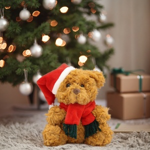 Năm mới teddy bear đồ chơi sang trọng Kawaii mềm Món Quà Giáng sinh động vật búp bê trong Santa quần áo chất liệu cotton azo-miễn phí đóng gói túi OPP - Product Image 6