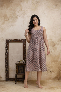 Kurti de Diseño con Lentejuelas Rosa Polvoriento para Mujer, Sin Mangas, Cuello Redondo, Elegante Kurta Étnica para Usar en Verano, Casual o para Fiestas - Product Image 4
