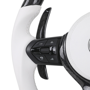 Volant de sport en cuir blanc forgé en fibre de carbone <span class=keywords><strong>M</strong></span> pour <span class=keywords><strong>BMW</strong></span> F10 F20 F21 F30 F36 M2 F87 M3 F80 M4 F82 F85 E70 E90 E91 E92 - Product Image 3