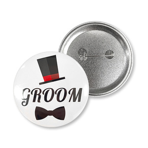 Nuevo Insignia de Equipo de Novios de 58mm de Plástico para Decoración de Bodas, Fiestas, Regreso a Clases y Graduaciones, de Gran Venta y Recién Llegado - Product Image 2