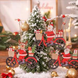 Adornos Navideños Hechos a Mano de Madera, Muñeco de Nieve, Reno, Papá Noel, Decoraciones para el Hogar - Product Image 1