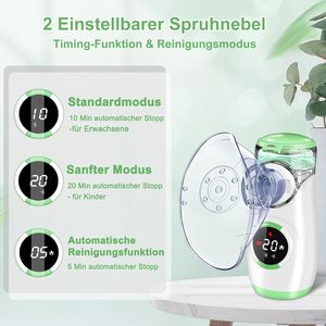 Machine de nébulisation à maille intelligente de haut niveau Mini <span class=keywords><strong>nébuliseur</strong></span> portatif d'inhalateur de brume avec affichage numérique - Product Image 5