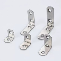 Support d'angle en L en acier inoxydable épaissi, connecteur de fixation robuste pour plaque de support, cloison de salle de bain
