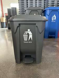 Conteneur à déchets en plastique de gros, 15L, 20L, 30L, 50L, 80L, 100L, poubelle avec pédale pour la cuisine, le bureau, l'utilisation dans les restaurants - Product Image 4