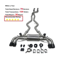 Système d'échappement Catback en acier inoxydable 304 brossé, épaisseur 1,5 mm, ajustement universel, matériaux personnalisés, garantie 5 ans