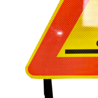 Señal de Tráfico Reflectante Personalizada de Alta Visibilidad para Cuarto Grado, Señal de Advertencia Triangular de Tráfico para Trabajos en Carretera