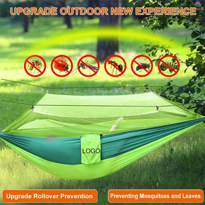 Hamac de camping portable en nylon simple ou double pour l'extérieur, idéal pour la randonnée et le trekking - Product Image 5