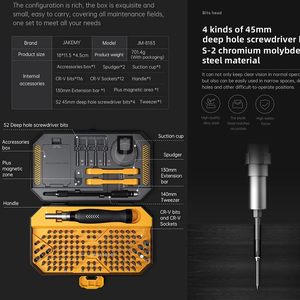 Juego de Destornilladores Magnéticos de Precisión, Destornillador Hexagonal con Puntas CR-V para Reparación de Teléfonos Móviles, Tabletas y Computadoras Portátiles (Negro) - Product Image 2
