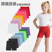 Shorts de danse pour enfants, taille élastique, couleur unie, extensibles en spandex, shorts de vélo pour filles, gymnastique, yoga, entraînement de danse