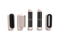 Sèche-cheveux multifonctionnel 5-en-1 pliable 1200W haute vitesse 110 000 tr/min avec brosse bouclante/lissante pour usage hôtelier et domestique
