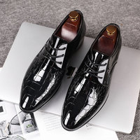 Chaussures habillées en cuir pour hommes, nouvelle saison, à lacets, pour le bureau
