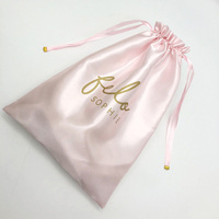 Sac en tissu satiné de soie en gros pour usine, masque pour les yeux, pyjama, perruque, sac en satin, sac à cordon en soie, emballage personnalisé avec logo