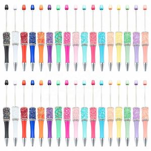 Stylos à perles en cristal DIY pour filles - Stylos à perles en plastique créatifs - Idées de cadeaux promotionnels mignons - Product Image 2