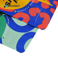 Sachets refermables thermoscellables en plastique, en feuille d'aluminium, anti-odeur, pour emballage alimentaire, sachets de 3,5 g, pochettes Mylar douces au toucher avec fermeture éclair