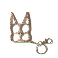 Porte-clés multifonctionnel Porte-clés mignon pour fille Kitty en alliage pour dames Accessoires de sac Porte-clés pour chat Porte-clés extérieur pour oreilles de chat