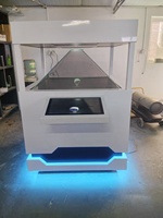 Nouveautés : Vitrine holographique à 360 degrés, triangle équilatéral, boîte holographique pyramide 3D, résolution 1920x1080, tactile