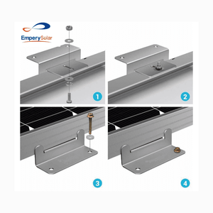 Al Panel Năng Lượng Mặt Trời Z Chân Đế Mái Panel Năng Lượng Mặt Trời Khung 4 Cái Đen Panel Năng Lượng Mặt Trời Gắn Bộ Dụng Cụ Z Chân Đế - Product Image 5