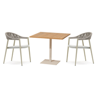 Ensemble table et chaises de salle à manger moderne pour patio Ensemble de chaises à cadre en aluminium pour l'extérieur