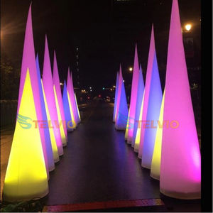 Modèle de pilier de cônes gonflables de décoration de fête d'événement bon marché avec colonnes gonflables légères de LED artistiques d'étape personnalisée - Product Image 1