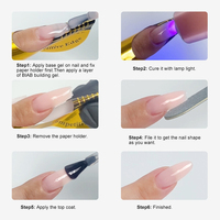 Gel d'extension d'ongles non toxique à marque privée 15 ml 48 couleurs DIY Gel de construction BIAB en bouteille pour designer français