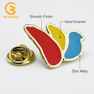 Épingles en émail de style chinois personnalisées, badges de revers porte-bonheur Grande Muraille, artisanat en métal doré et argenté pour cadeaux souvenirs - Product Image 4