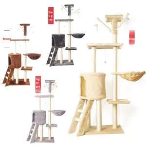 Soporte <span class=keywords><strong>de</strong></span> árbol <span class=keywords><strong>de</strong></span> gato todo en uno grande <span class=keywords><strong>de</strong></span> estilo moderno, plataforma <span class=keywords><strong>de</strong></span> salto <span class=keywords><strong>de</strong></span> juguete <span class=keywords><strong>de</strong></span> sisal y casa <span class=keywords><strong>de</strong></span> Marco <span class=keywords><strong>de</strong></span> escalada <span class=keywords><strong>de</strong></span> madera, suministros para <span class=keywords><strong>gatos</strong></span> al por mayor - Product Image 2