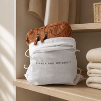 Sac de rangement en toile de coton pour chapeau, grand sac à cordon réutilisable, housse anti-poussière personnalisée pour chapeau et sac à main, vente en gros