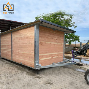 Kandang Kuda Mewah Struktur Baja Galvanis Panas 3x6m dengan Atap, Tempat Berteduh untuk Kuda di Padang, Peralatan Berkuda - Product Image 4