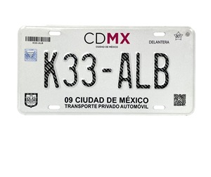 Placas de Matrícula de Automóviles de México en Tamaño Americano, Placas de Licencia de Automóvil de Aluminio para Contratos Gubernamentales, Placas de Registro de Automóviles - Product Image 2