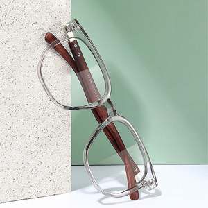 Gafas Ópticas Cuadradas Retro TR90 2025 con Logotipo Personalizado, Remaches con Aspecto de Madera, Monturas de Gafas con Protección Anti Luz Azul para Hombre y Mujer - Product Image 3