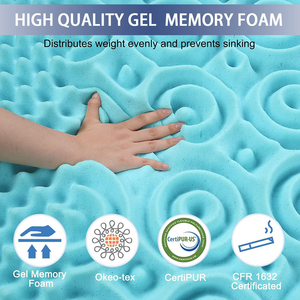 7 ज़ोन गद्दे टॉपर जुड़वां 3 इंच ज़ोन एयर फ्लो डिजाइन कूलिंग जेल मेमोरी फोम - Product Image 2