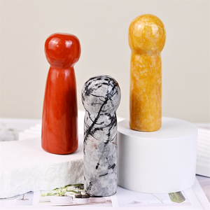 Offre Spéciale de haute qualité rouge jaspe jaune calcite noir réseau champignon pour ornement - Product Image 2