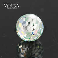 Perles de Moissanite Vert Clair 6mm Rondes Facettées en Vrac Pré-percées pour la Fabrication de Bijoux Bracelet Collier