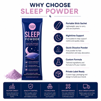 Poudre pour le sommeil en sachets individuels – Soutien nocturne pour un sommeil réparateur – Formule personnalisée – Marque privée OEM ODM – Complément alimentaire