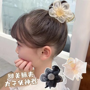 Accessoires capillaires haut de gamme coréens pour enfants, pinces à cheveux mignonnes pour bébés, pinces à chignon pour filles et ornements pour la tête - Product Image 3
